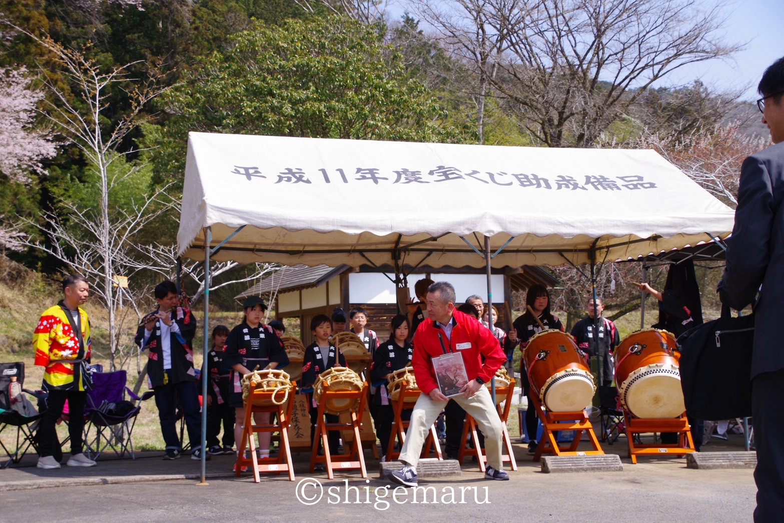 お囃子会と松井市長